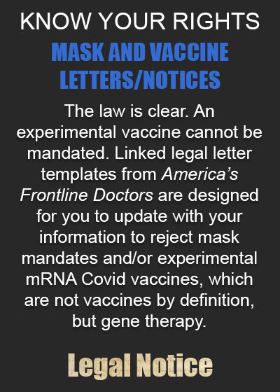 MASK AND VACCINE LETTERS/NOTICES